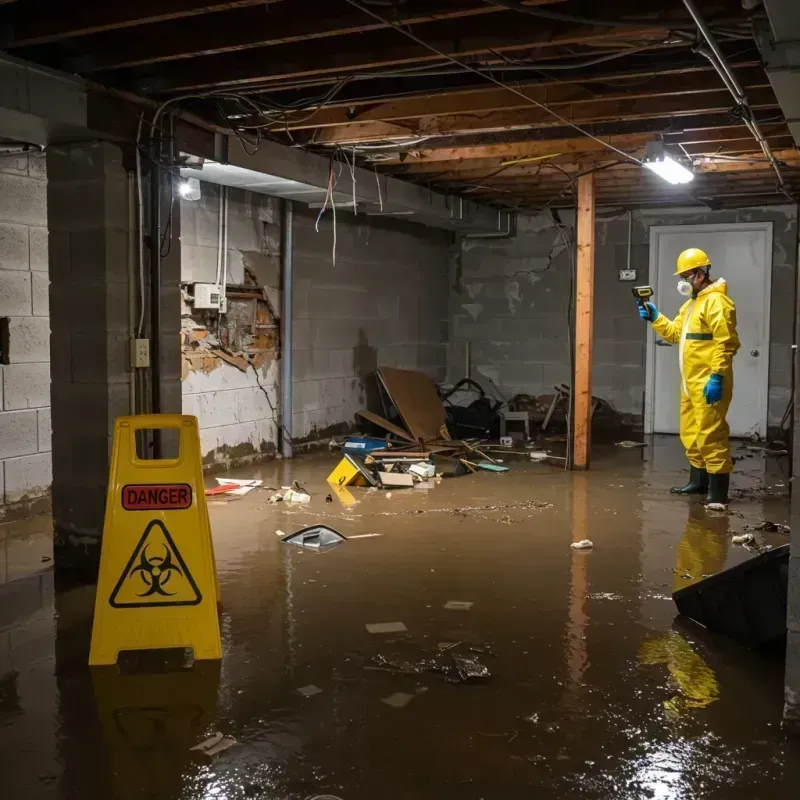 Flooded Basement Electrical Hazard in Taylor, AL Property