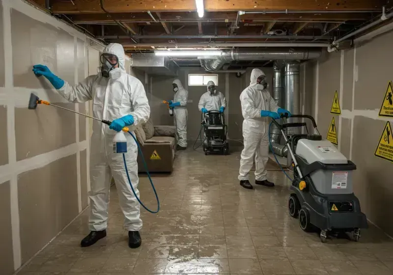 Basement Moisture Removal and Structural Drying process in Taylor, AL